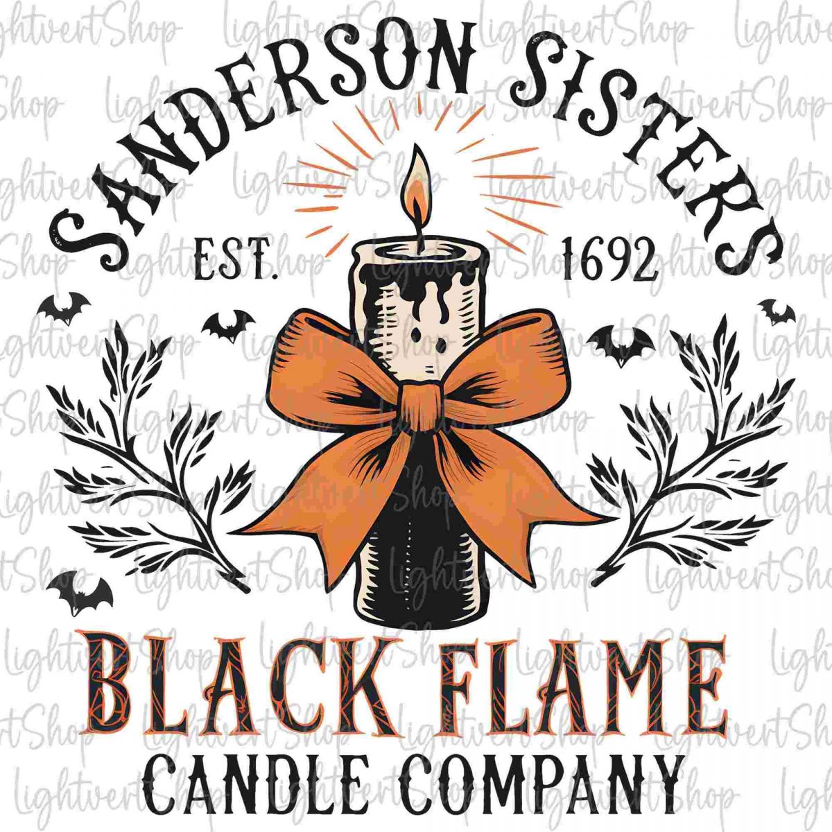 Spooky Season Sisters Black Flame Witches Halloween Pumpkins Retro