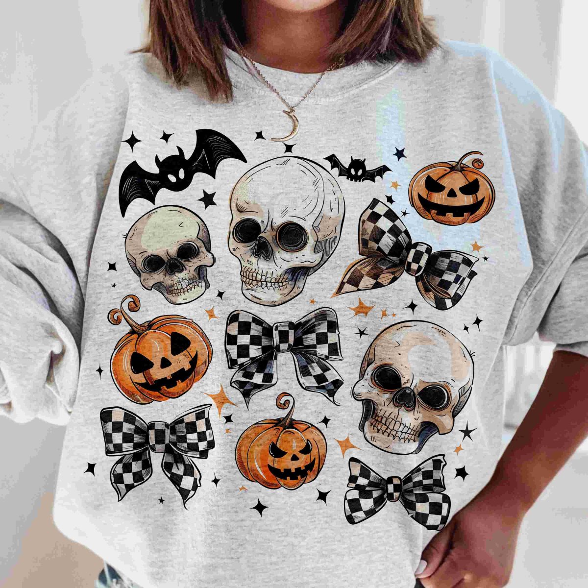 Spooky Season Skeleton Coquette Bow Halloween Sublimation png Designs