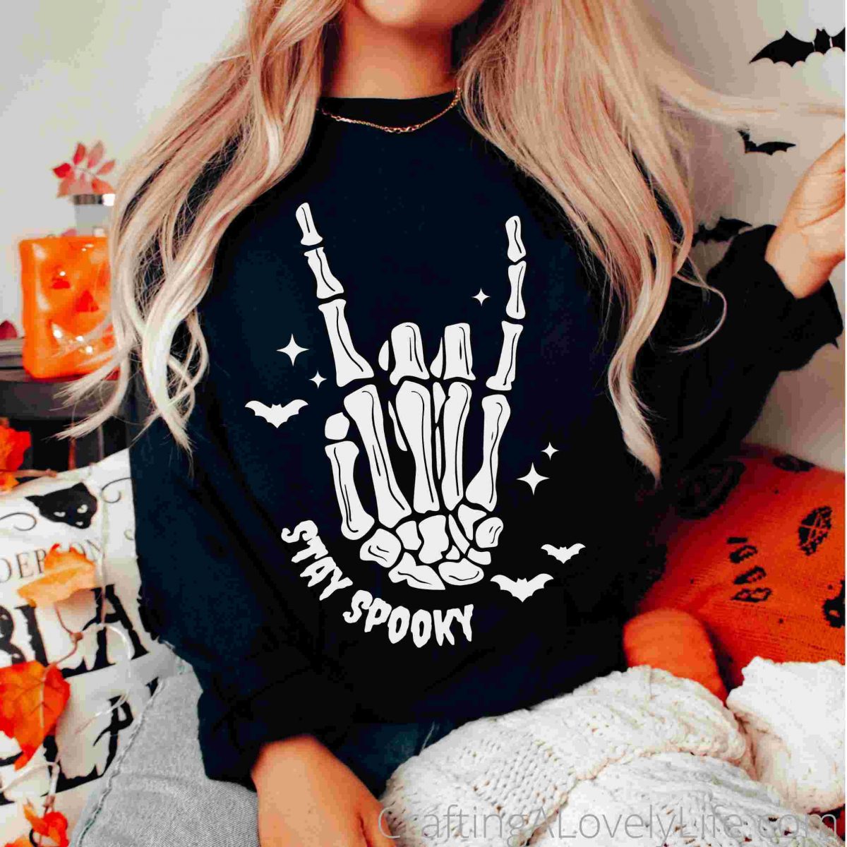 Spooky Season Skeleton Hand svg for Halloween Shirts