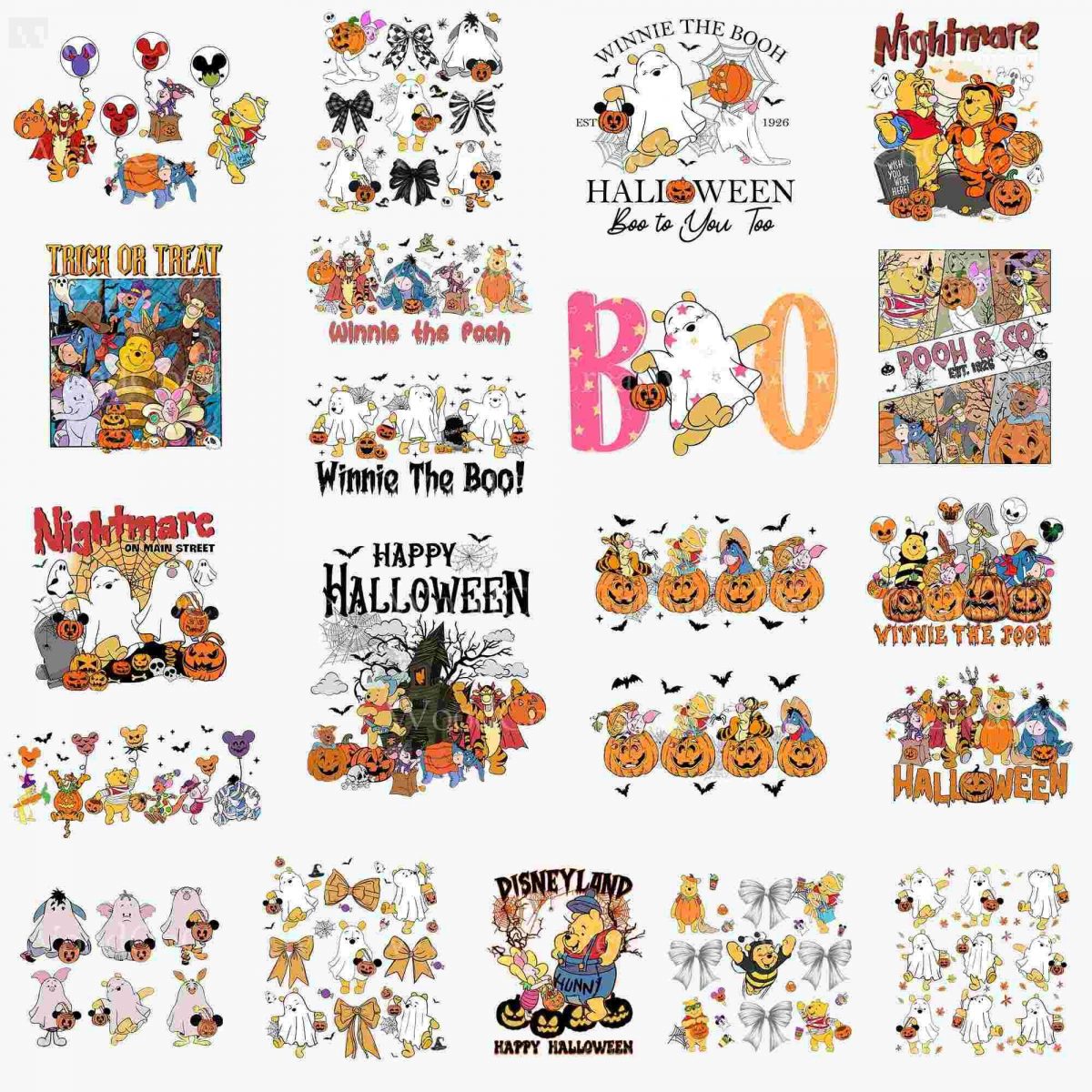 Spooky Season SVG Bundle Bear Friends Happy Halloween Trick or Treat