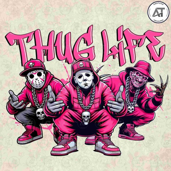 Spooky Season Thug Life Halloween Horror Characters PNG Files