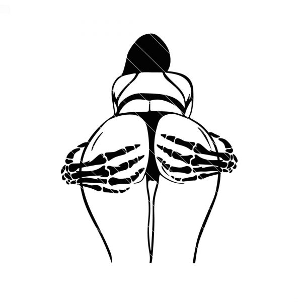 Spooky Skeleton Booty Butt Halloween SVG for Adults Cricut