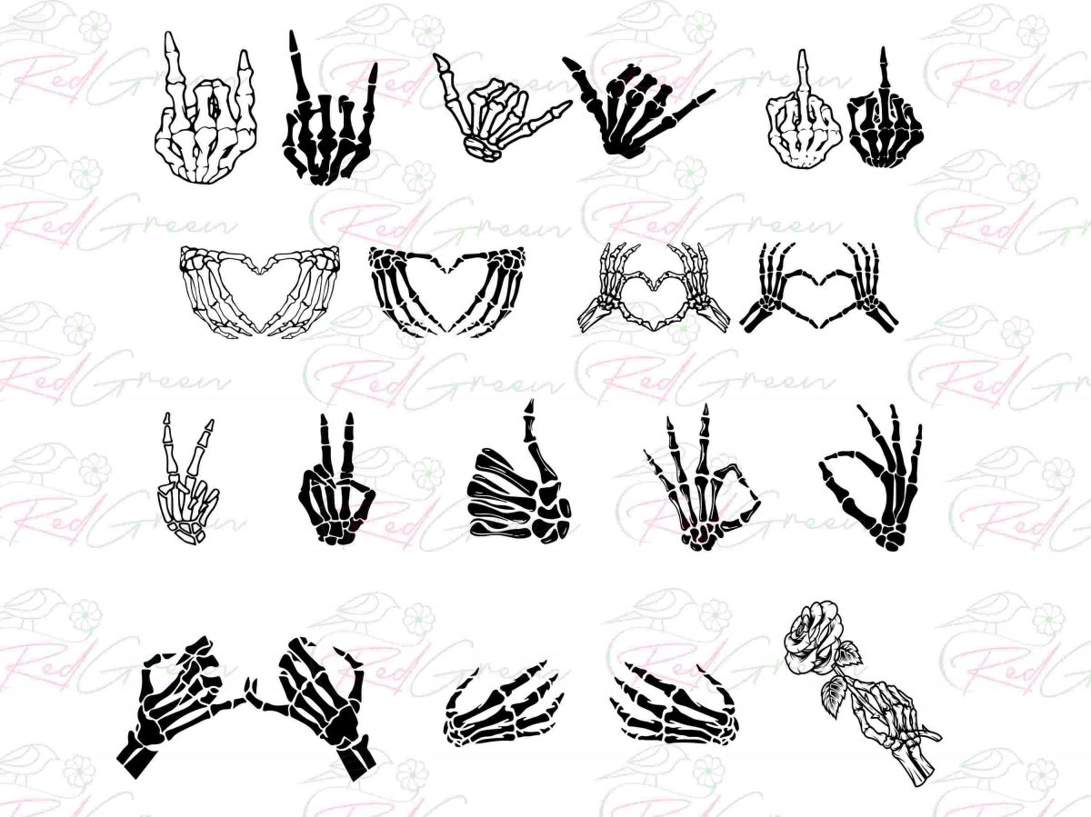 Spooky Skeleton Hand SVG Collection for Halloween Cricut Projects