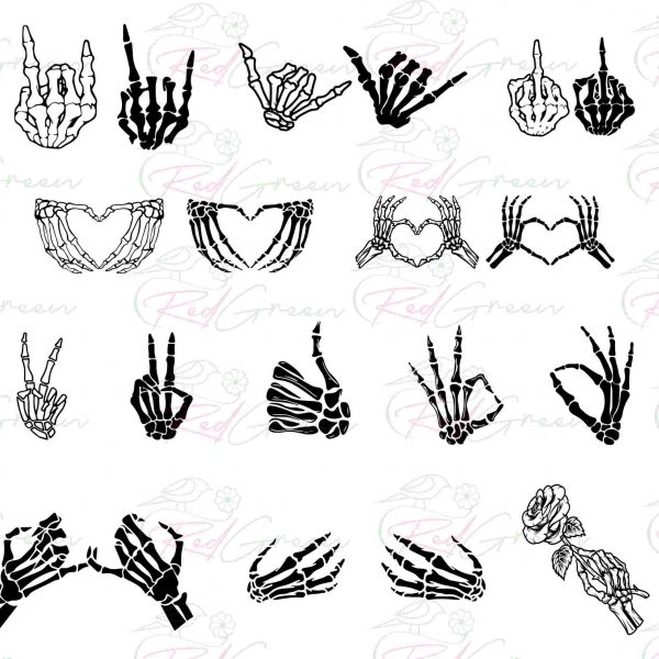 Spooky Skeleton Hand SVG Collection for Halloween Cricut Projects