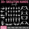 Spooky Skeleton Hands Skull Svg Bundle for Halloween Middle Finger