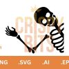 Spooky Skeleton SVG PNG for Halloween Cricut Silhouette Cutting