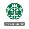 Spooky Starbucks Logo and Skeleton SVG for Halloween Crafting