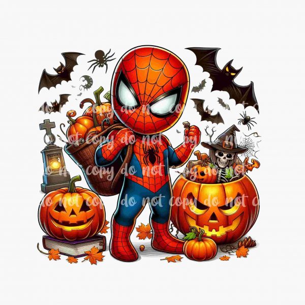 Spooky Superhero Design in PNG Format