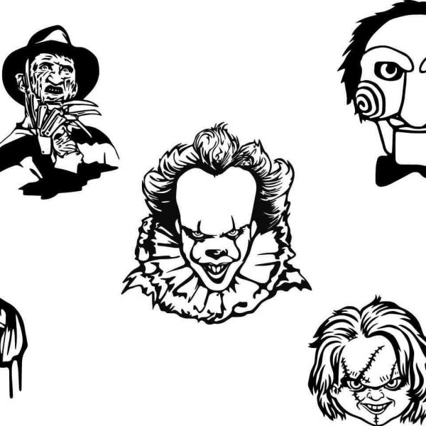 Spooky SVG Bundle 150 Horror Villains Cut Files for Jason Cricut