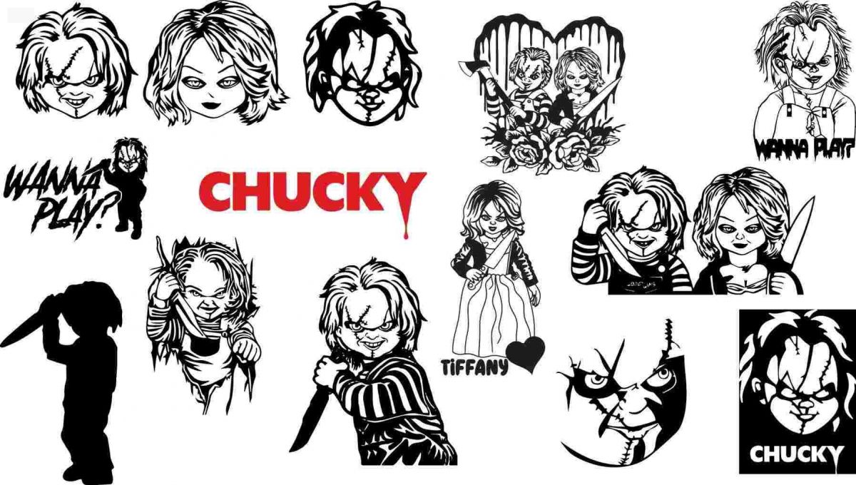 Spooky SVG Bundle Chucky Tiffany Horror Cut Files for Cricut