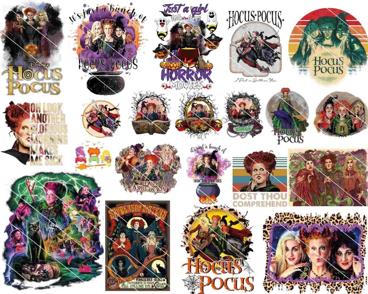 Spooky SVG Bundle Halloween PNG Sanderson Sisters Witchy Sublimation