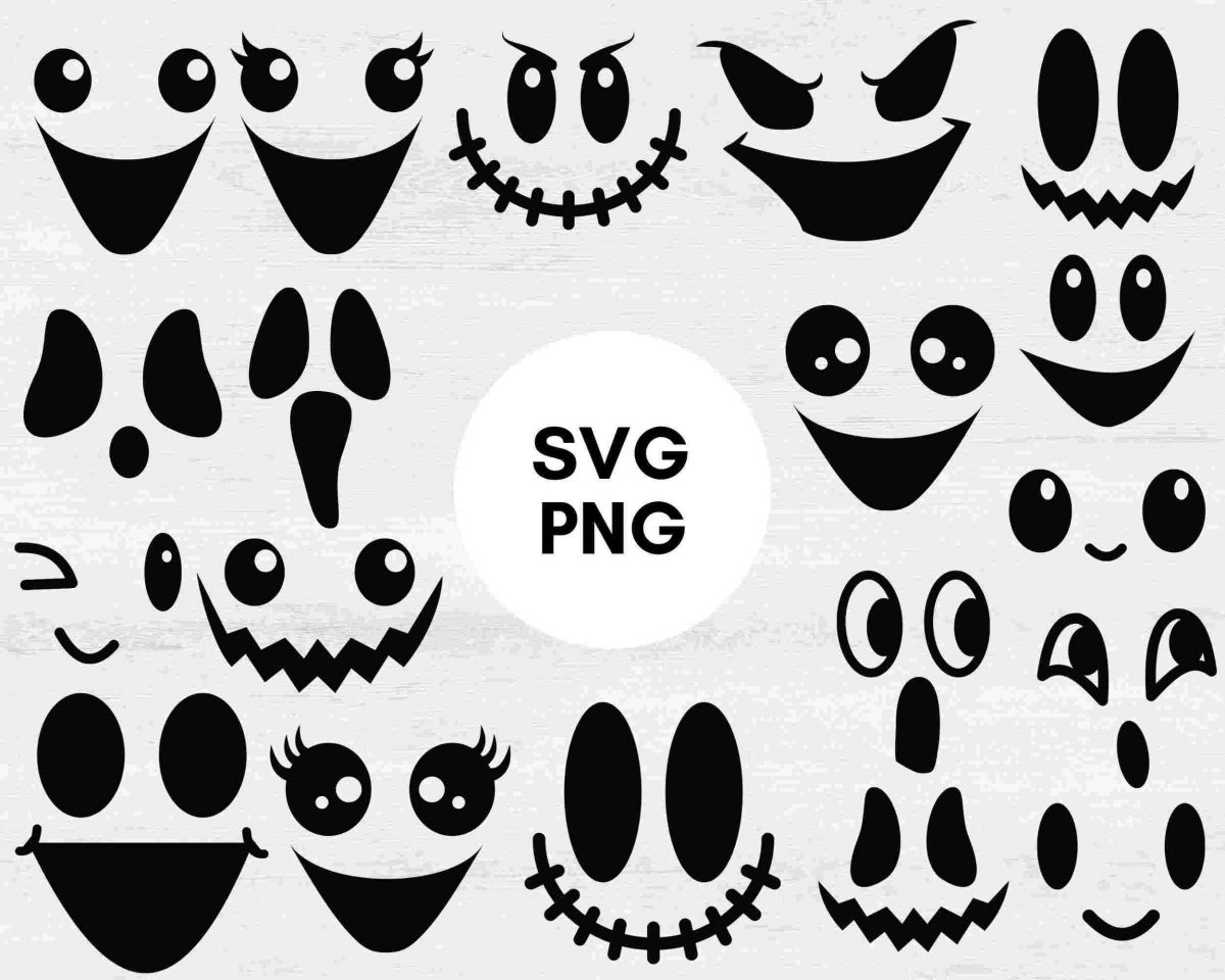 Spooky SVG Bundle Jack O Lantern Faces for Cricut Silhouette Cute