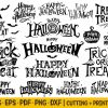 Spooky Svg Halloween Sign Bundle Trick Or Treat Pumpkin Png Designs