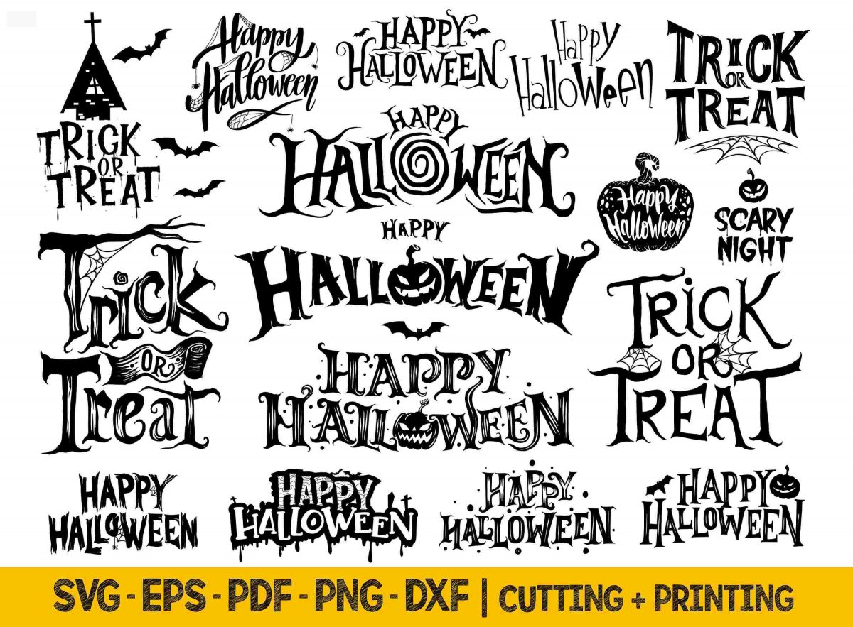 Spooky Svg Halloween Sign Bundle Trick Or Treat Pumpkin Png Designs