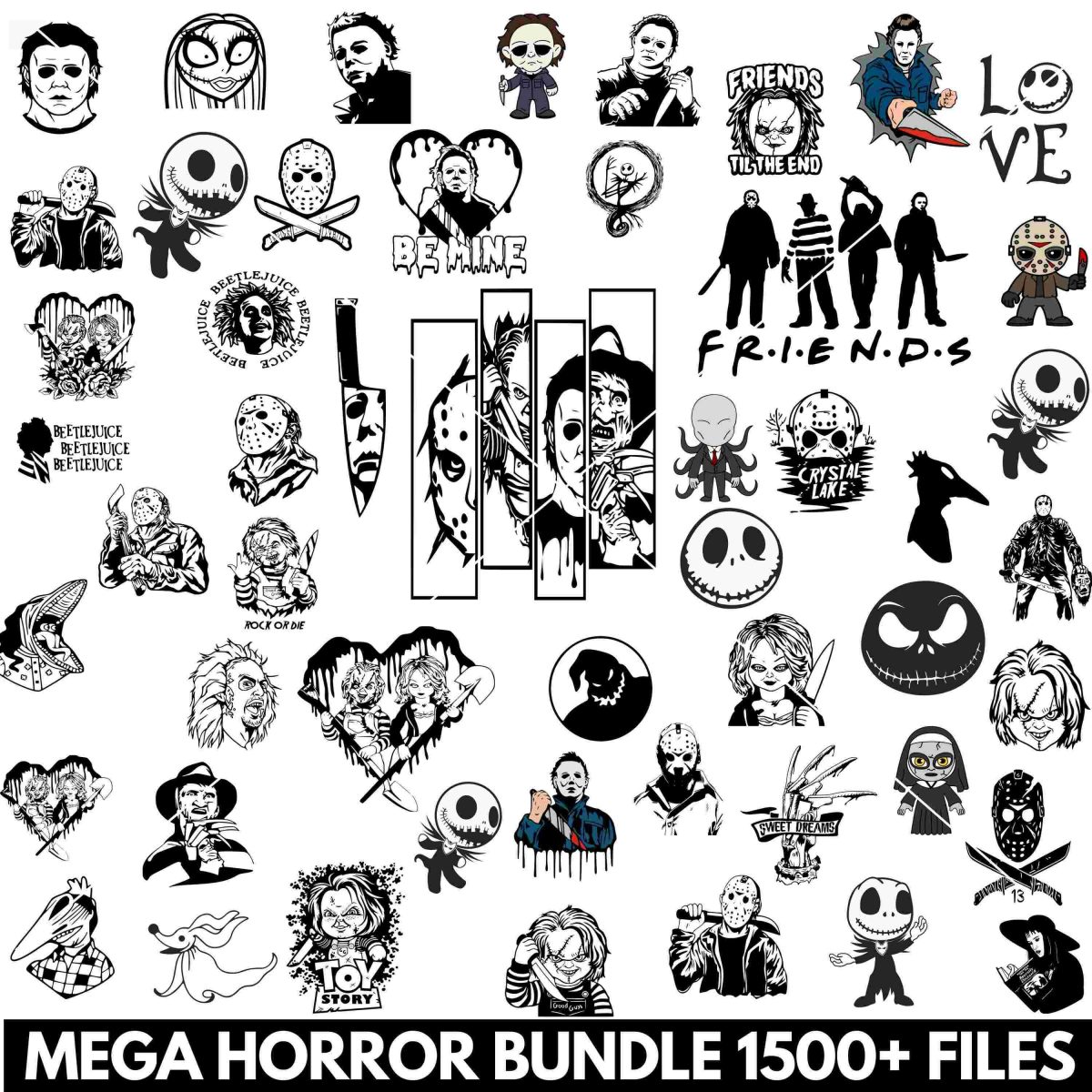 Spooky SVG Mega Bundle Halloween Horror Clipart Michael Jason