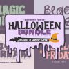 Spooky SVG PNG Halloween Font Bundle for Procreate Canva Cricut