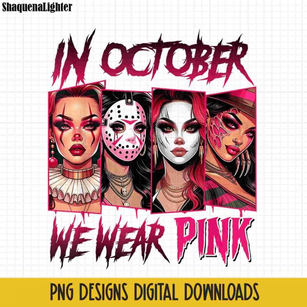 Spooky SVGs Halloween Bad Girls October Pink Horror Friends Movie