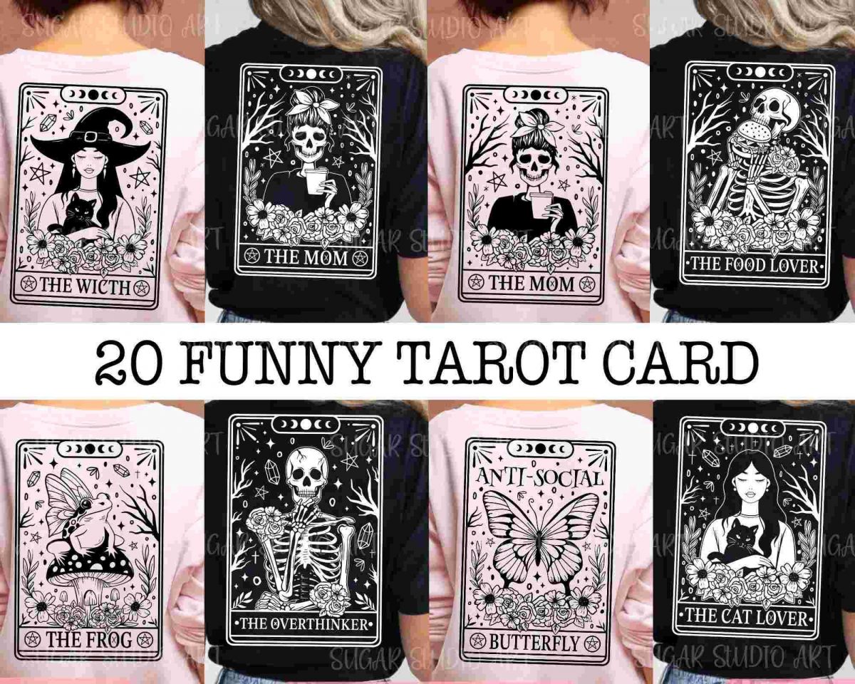 Spooky Tarot Card Bundle SVGs for Halloween Fun