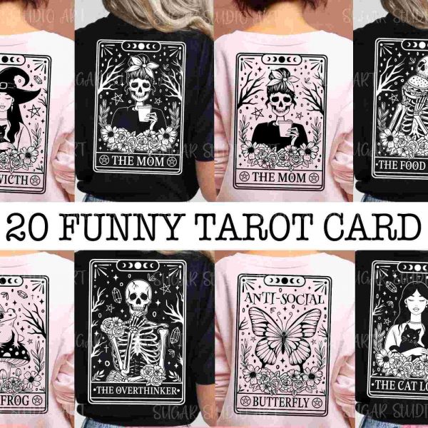 Spooky Tarot Card Bundle SVGs for Halloween Fun