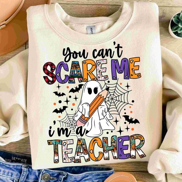 Spooky Teacher SVG Shirt Retro Ghost PNG for Halloween Designs