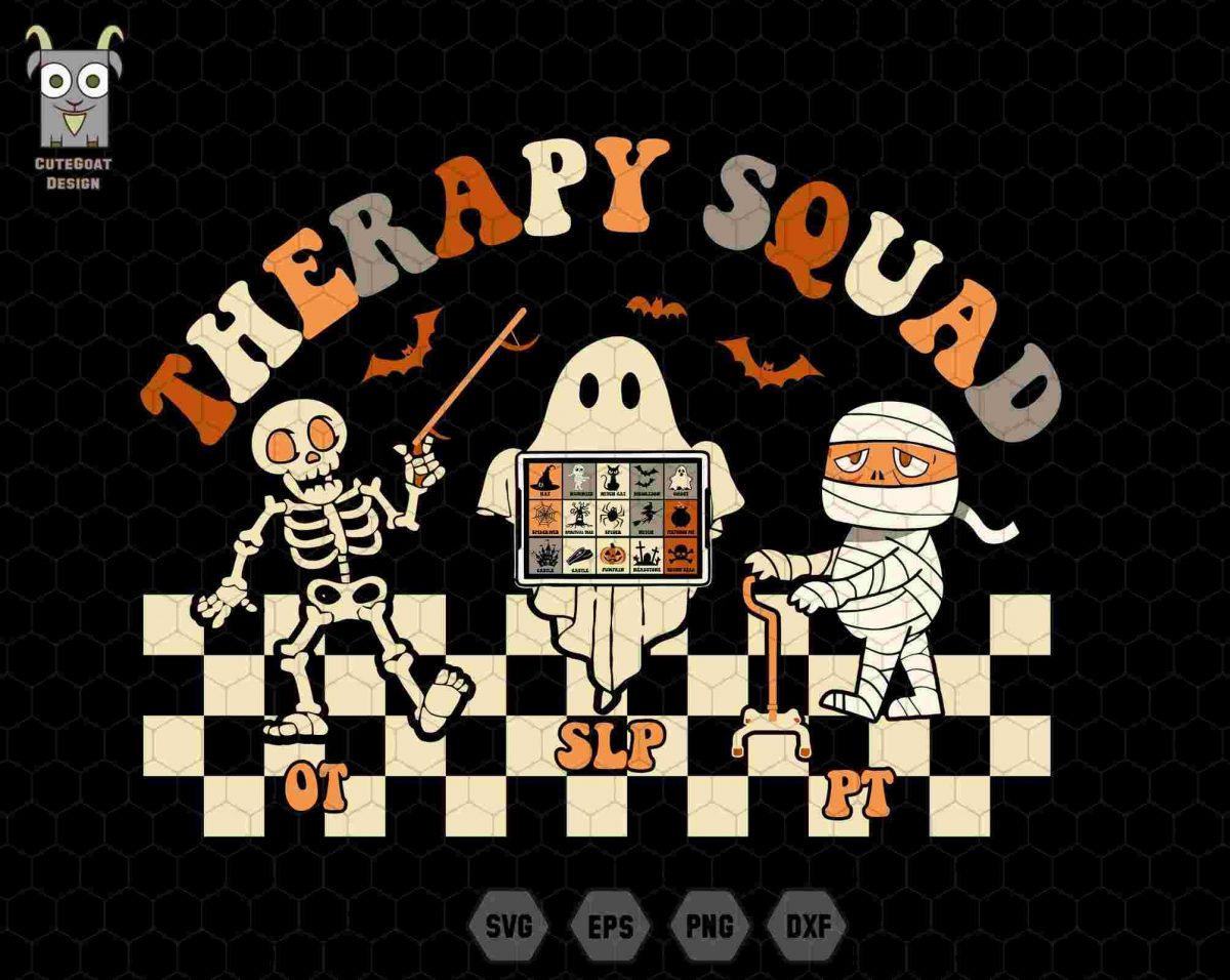 Spooky Therapy Squad Svg for Nurses PTs and SLPs