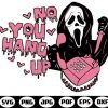 Spooky Valentines Day SVG Ghostly Face and Scream PNG Sublimation