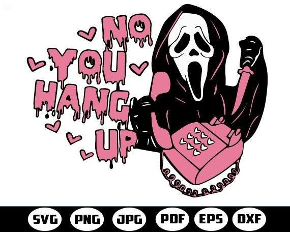 Spooky Valentines Day SVG Ghostly Face and Scream PNG Sublimation