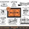 Spooky Vintage Halloween Bundle Sign Apothecary SVGs for Cricut