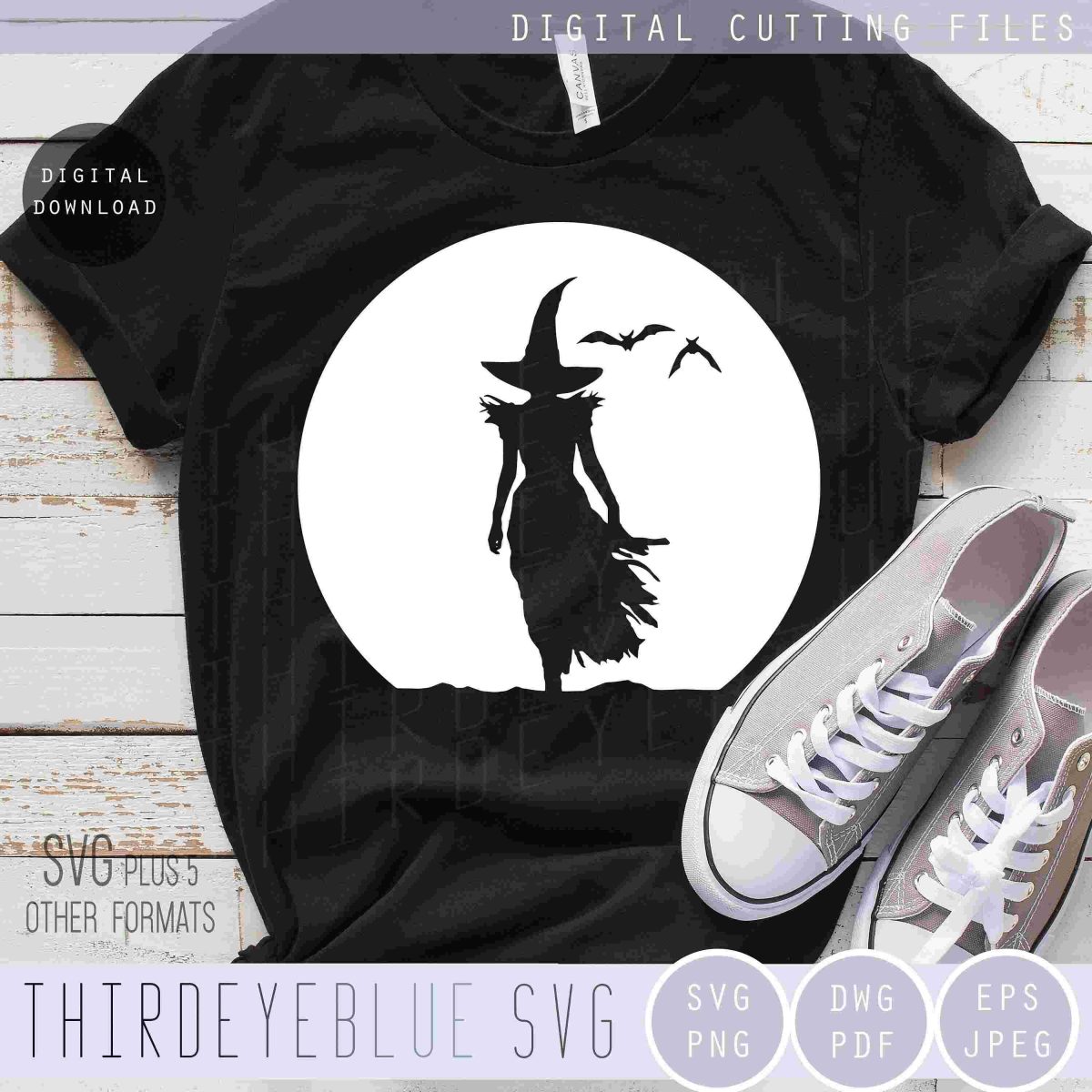 Spooky Witch SVG for Kids Bedroom Halloween Decal