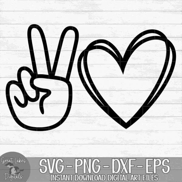 Spread Love Quick Digital Download svg png dxf eps Peaceful Hand