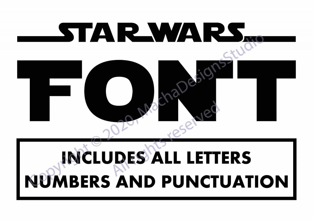 Star Wars Alphabet SVG Digital Download for Star Wars Font Letters