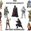 Star Wars SVG PNG Bundle Clipart Stickers Decorations Sublimation