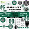 Starbuck SVG Files Cricut Silhouette Starbucks Font Coffee