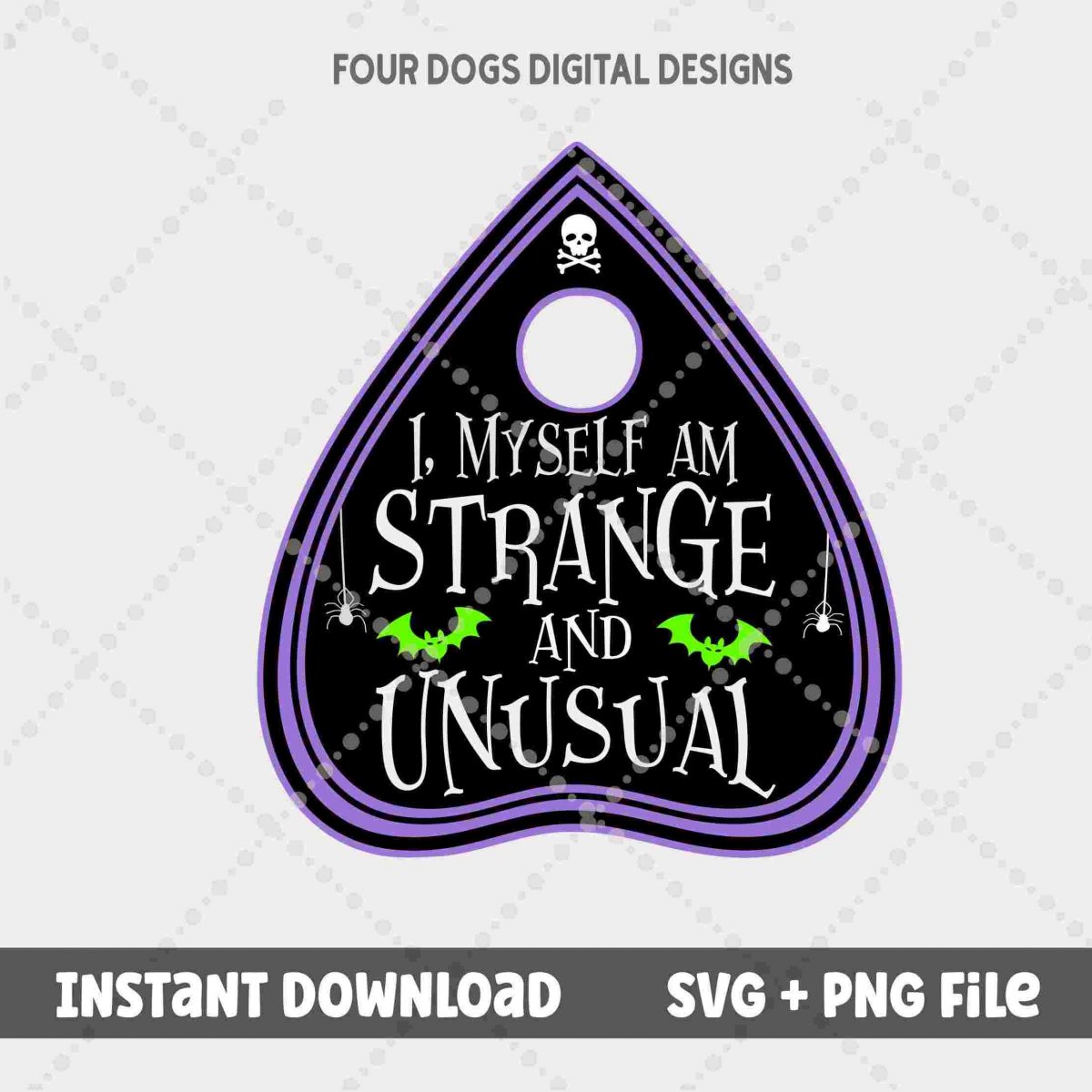 Strange and Unusual SVG, Halloween SVG, Planchette Svg, Lydia Deetz Svg, Witchy Svg, Halloween Quote Svg, Halloween sign png svg cut file