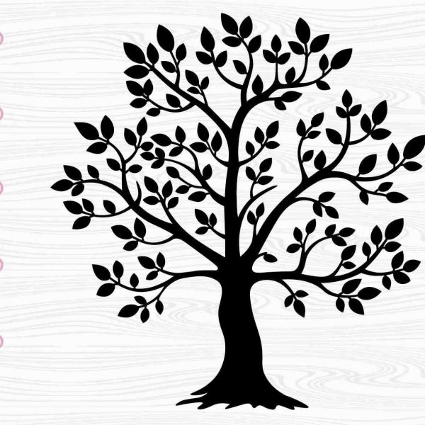 Stunning Tree of Life SVG with Merged Leaves Branches