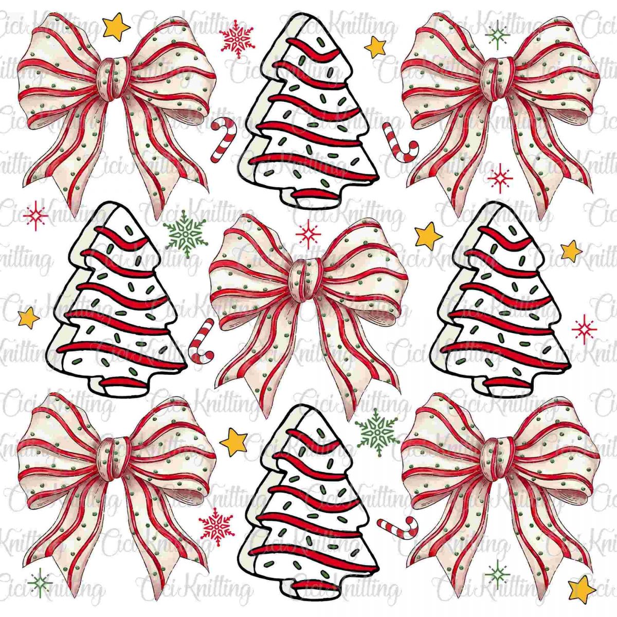 Stylish Christmas SVGs Coquette Bow Tree Cake Merry Xmas Holiday