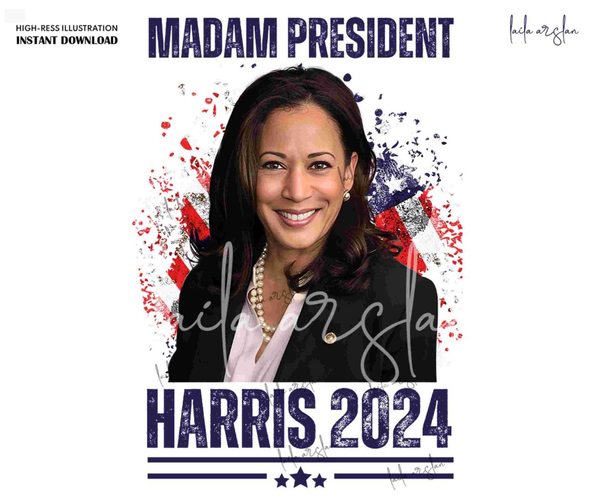 Support Kamala Harris 2024 Presidency with PNG Election Sublimation