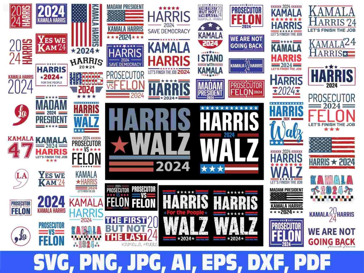 Support Kamala Harris 2024 with SVG PNG Graphics