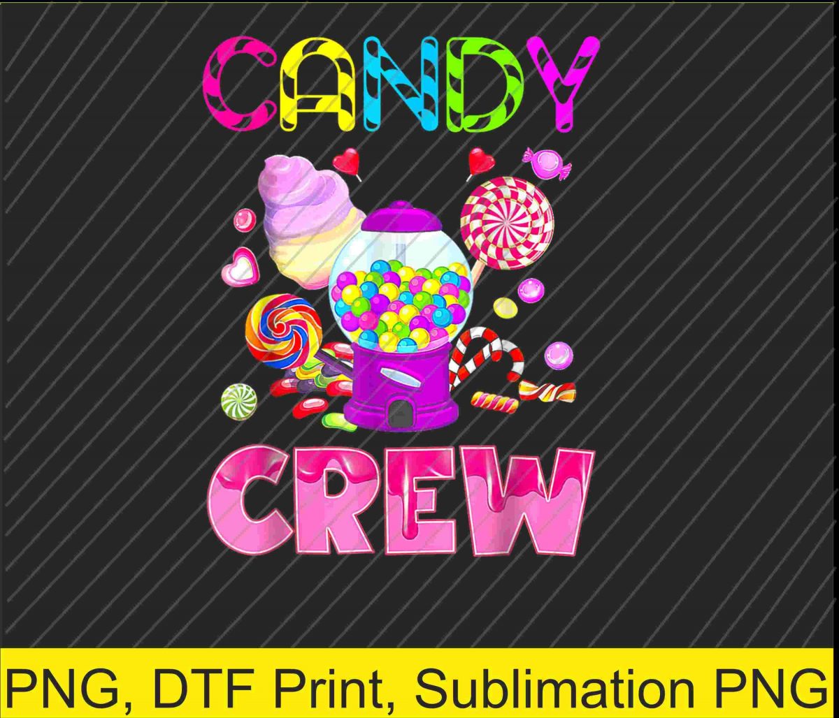 Sweet Candy Crew Decorations in Candy Land PNG SVG Digital Download