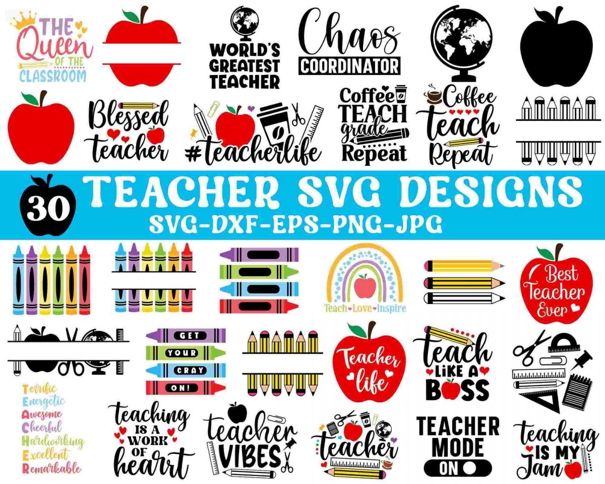 Teacher and School Svg Bundle for Back to School Season