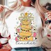 Teacher Christmas SVGs Pencil Tree Coquette Bow Shirt Design Gift