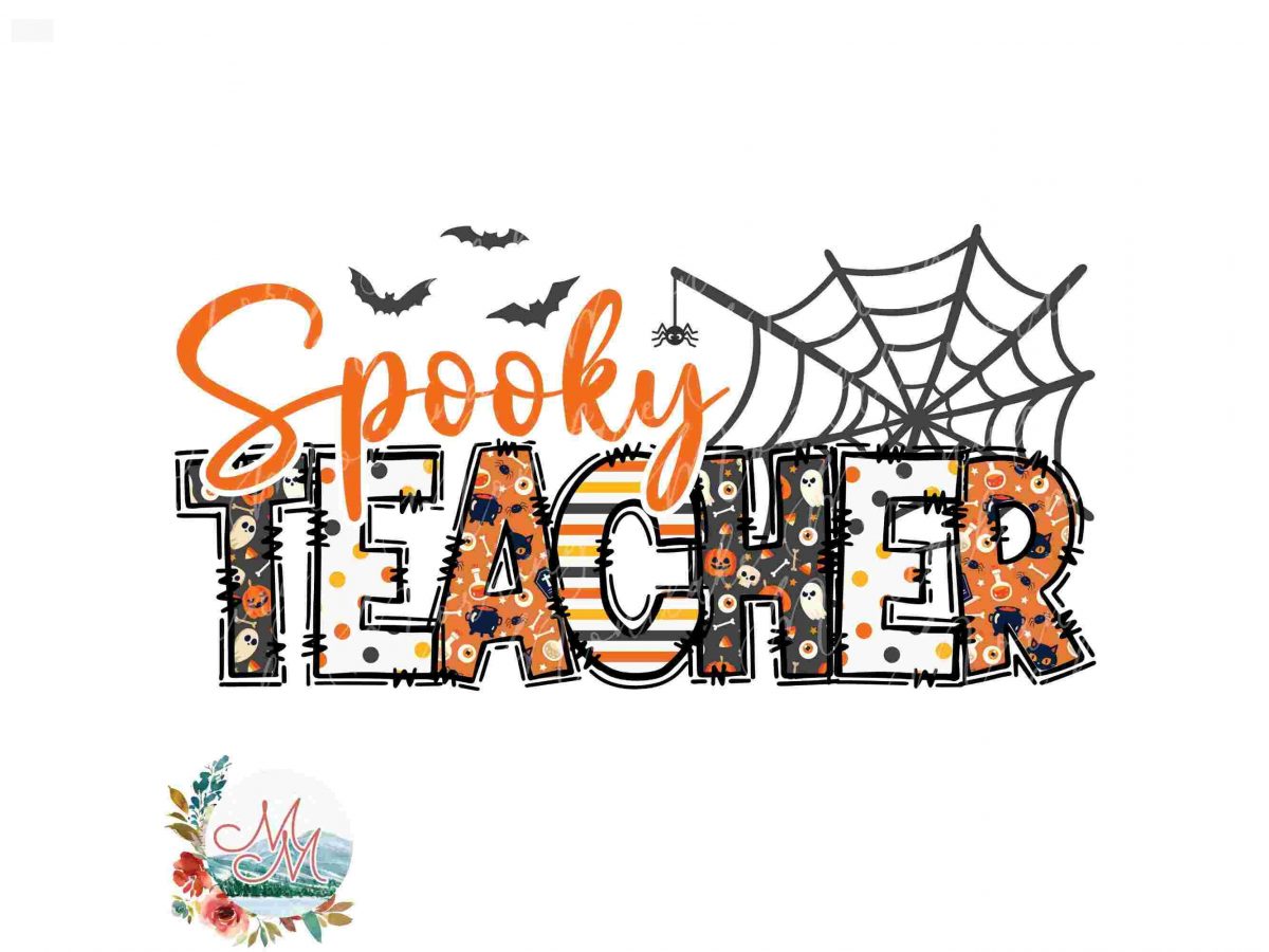 Teacher Halloween SVG for Spooky Sublimation Fall TShirts