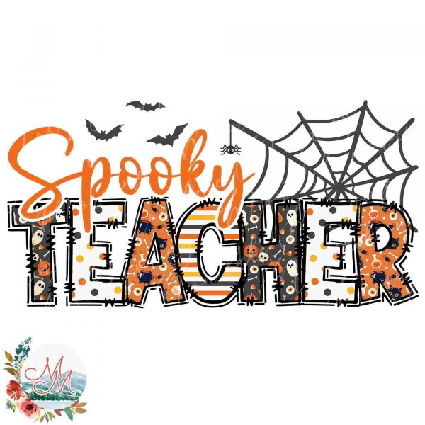 Teacher Halloween SVG for Spooky Sublimation Fall TShirts