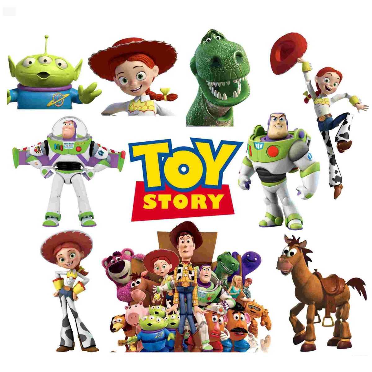 Toy Story Clipart Set Woody Buzz Lightyear PNG Bundle Instant