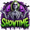 Trending, Halloween Beetlejuice graffiti, showtime, PNG, Halloween, Beetlejuice, Sublimation, Print, DTF, UVDTF, birthday, crafts.