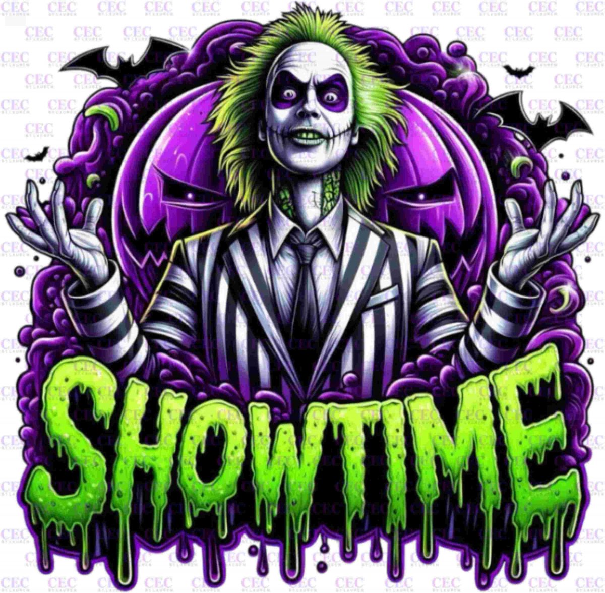 Trending, Halloween Beetlejuice graffiti, showtime, PNG, Halloween, Beetlejuice, Sublimation, Print, DTF, UVDTF, birthday, crafts.