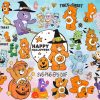 Trendy Halloween Cartoon Character Frames PNG for Spooky Season