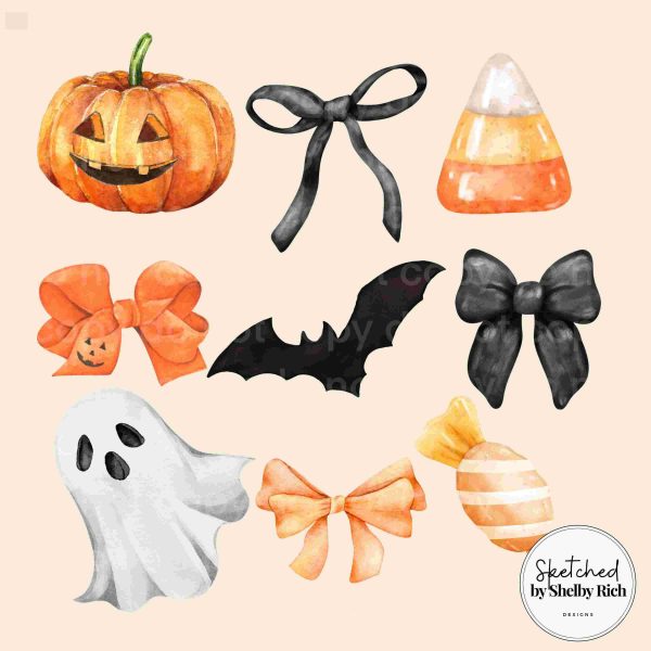 Trendy Halloween Coquette Bow Fall Pumpkin SVG PNG Sublimation Design