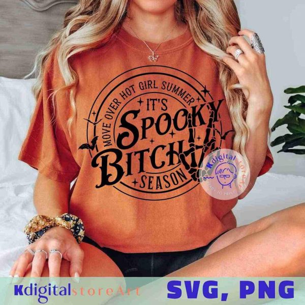 Trendy Halloween Skeleton SVG PNG for Spooky Season Sublimation