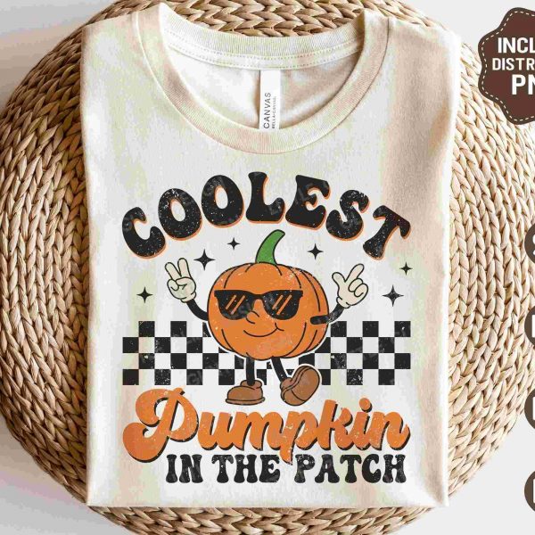 Trendy Pumpkin Patch SVG Fall PNG Retro Pumpkin Boy Shirt Design